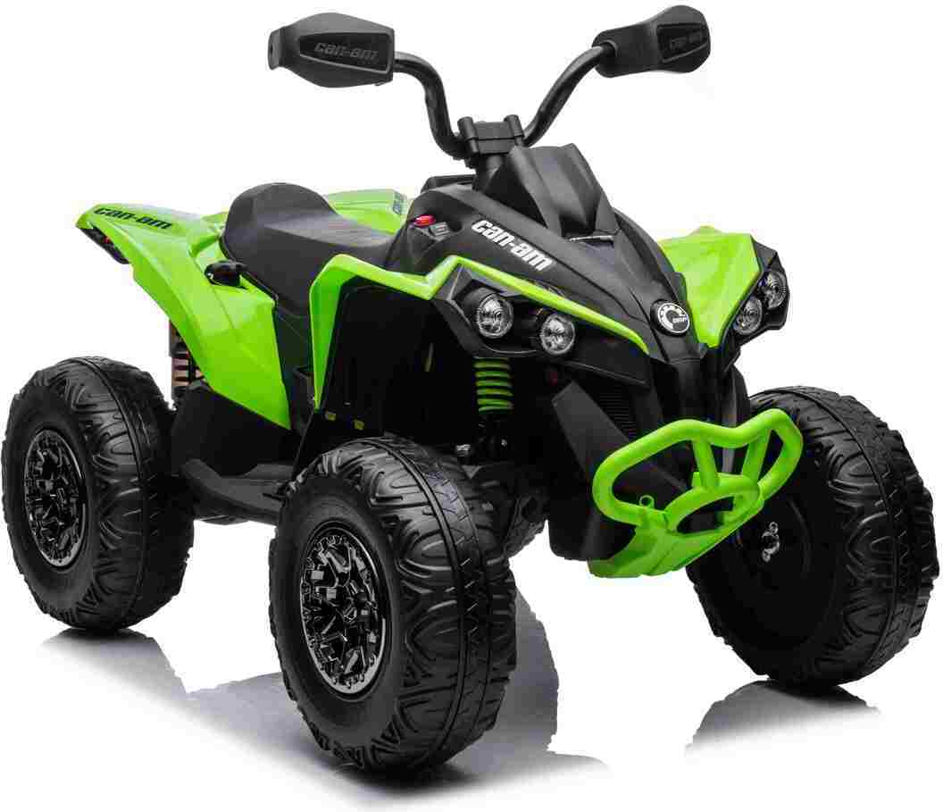 Can-am ATV Quad Kinderfahrzeug Elektrofahrzeug Kinderquad Elektroquad EVA Soft Reifen Ledersitz 24V 2x200W Grün