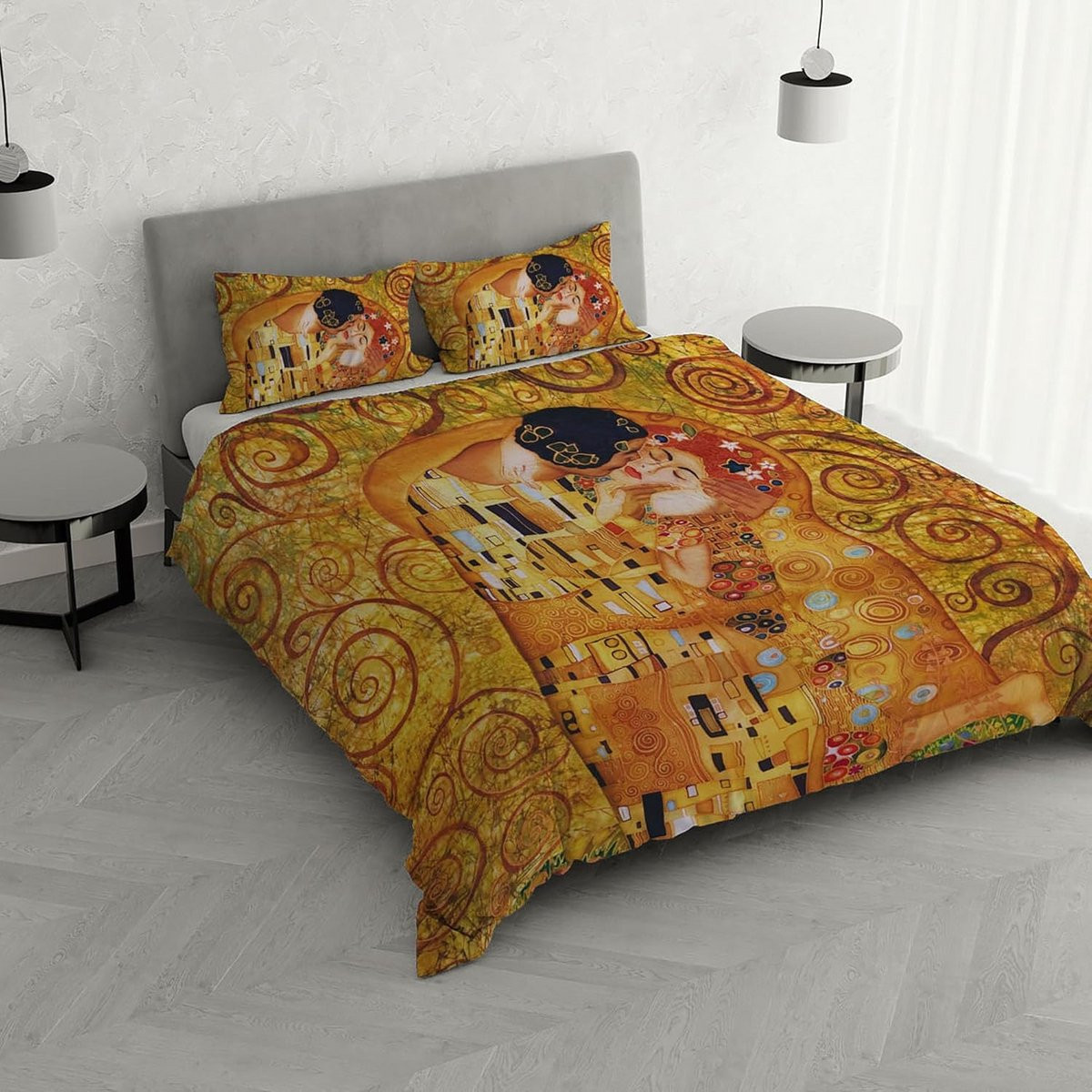 Luxe Dekbedovertrek Set van Katoen Satijn voor Dubbel Bed in Italiaans Design