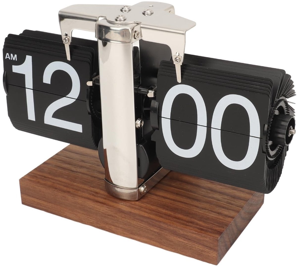 Allecto Flip Clock Retro Tafelklok - Zwart - Mechanische Digitale Klok voor Thuisdecoratie