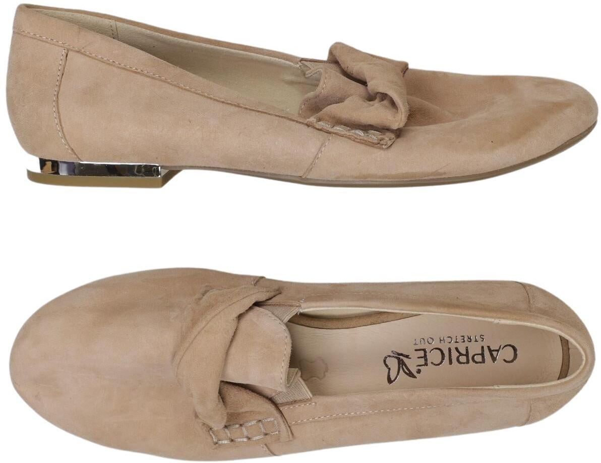Caprice Damen Halbschuh, Beige, Gr. EU 37.5, Leder - Second Hand