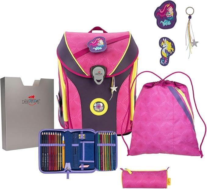 ErgoFlex MAX Superflash Schulranzenset 5-teilig Pink Mermaid
