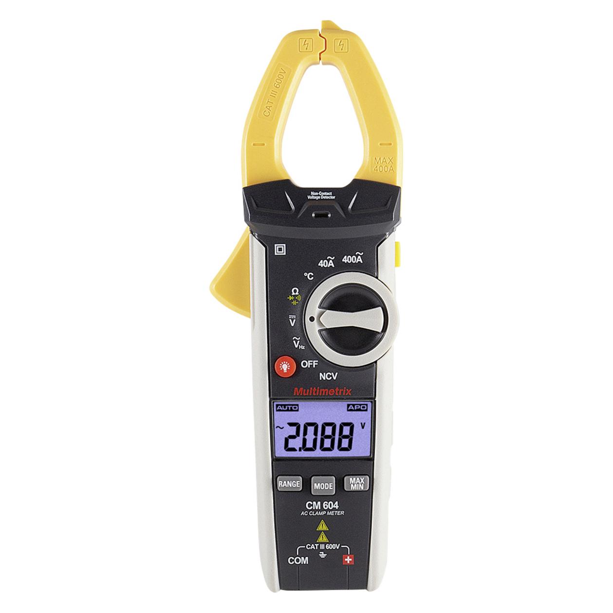 Multimetrix CM 604 Stromzange digital inkl. Tasche CAT III 600V Anzeige (Counts): 4000 (CAT III 600V, Zangenstrommesser) (P06232009Z)