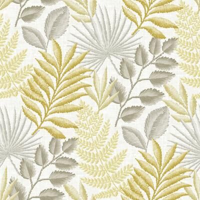 A-Street Prints Palomas Mustard Botanical Wallpaper