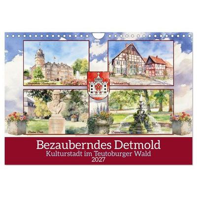 Bezauberndes Detmold (Wandkalender 2027 DIN A4 quer), CALVENDO Monatskalender
