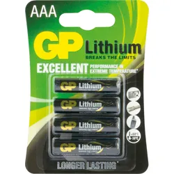 GP LI4 AAA - Lithium Batterie, AAA (Micro), 4er-Pack