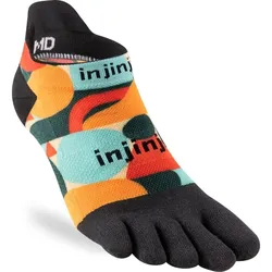 Injinji Herren Run Lightweight No-Show Artist Designed bunt