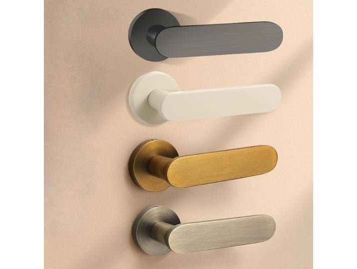Serrure de porte silencieuse universelle de luxe minimaliste pour chambre à coucher, porte de pièce, poignée de porte en bois de salle de bain