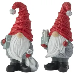 HOME STORY Weihnachtswichtel  sortiert   , grau , Polyresin (Kunstharz),Stein , Maße (cm): B: 10 H: 17,5 T: 7.2
