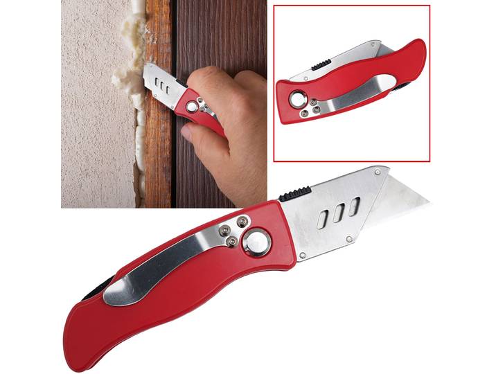 Cuttermesser mit Gürtelclip, klappbar
