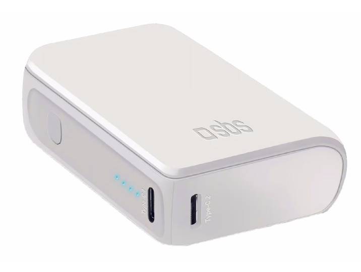 sbs NanoTube Powerbank 10 000 mAh, White Power Bank – weiss'