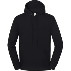 Fruit of the Loom Iconic 250 Hooded Sweat Unisex Hoodie mit CiCLO® Technologie, leicht & nachhaltig, schwarz, 3XL