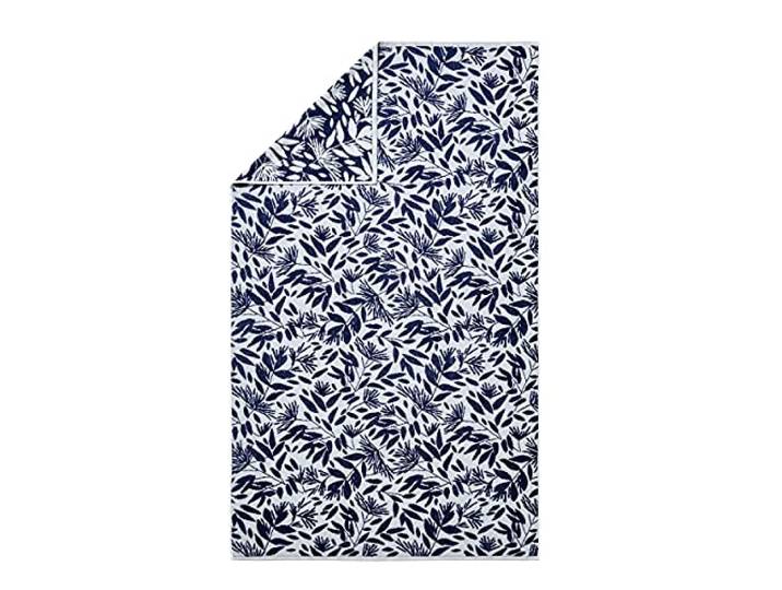 ESSIX Drap de Plage en Jacquard de Coton\, 100cm x 180cm\, Marine\, Brehat