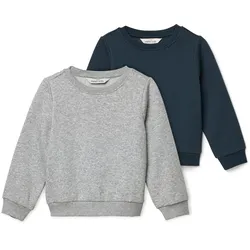 Tchibo - 2 Kinder-Sweatshirts mit angerauter Innenseite - Kinder - Gr. 110/116 - dunkelblau