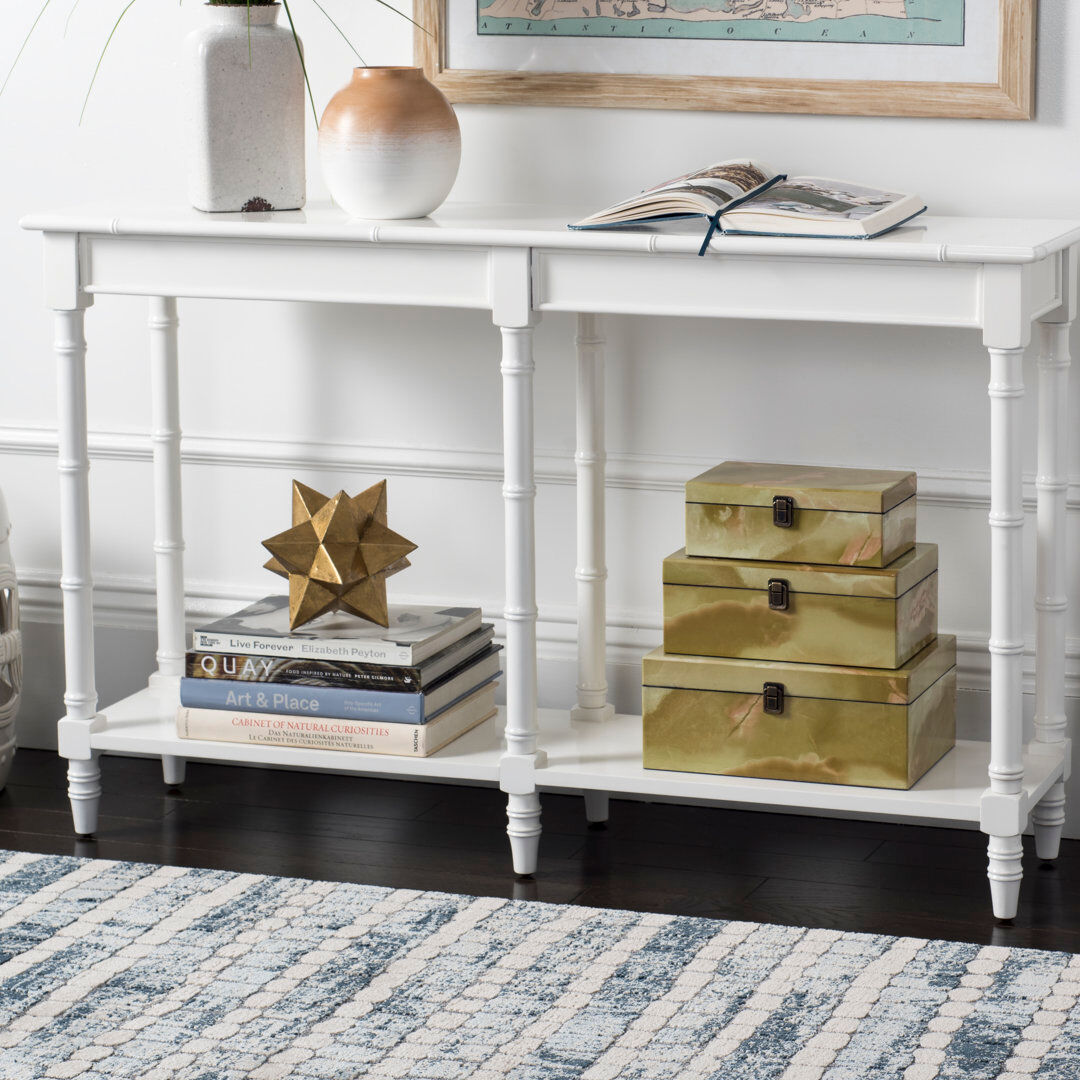 Bay Isle Home Batley 34 cm W Console Table White 80.01cm H X 34cm W X 129cm D