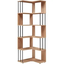 En.Casa, Regal, Eckregal Afrel 160x54x54 cm Eicheoptik (54 x 54 x 160 cm)