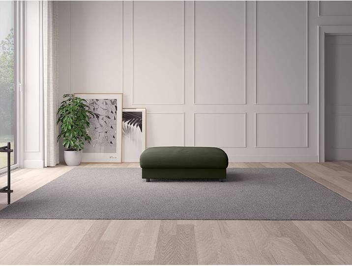 Polsterhocker 107 x 41 x 77cm Grün/Graugrün Webstoff Saia: Graugrün meliert