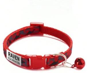 Inspire Essentials Personalized Camouflage Pet Collar With Custom Name Tag And Bell 7