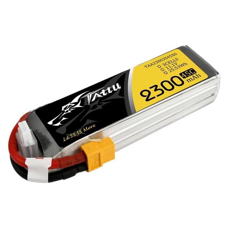 Tattu RC-Akku LiPo 2300 mAh 11.1 V 45C (2300 mAh, 11.10 V) (TAA23003S45X6)