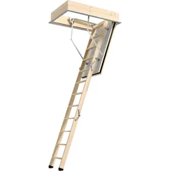 Dolle Feuerhemmende Bodentreppe REI 60 bis 285cm Raumhöhe mit U-Wert 0,94W/m2 Deckenöffnung 130x70cm