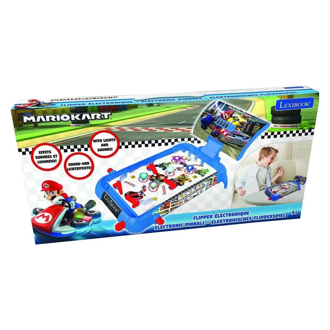 Lexibook Mario Kart elektronischer Flipper mit Licht- und Geräuscheffekten (Deutsch, Englisch, Französisch, Italienisch, 1 Spieler) (JG610NI)