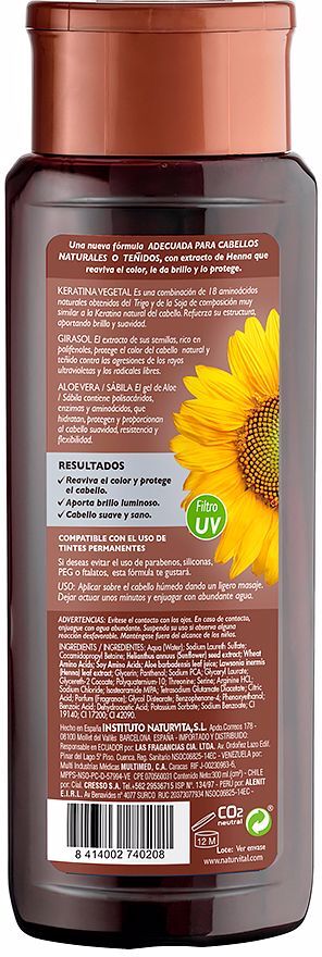 Naturvital Champú Color castaño 300 ml