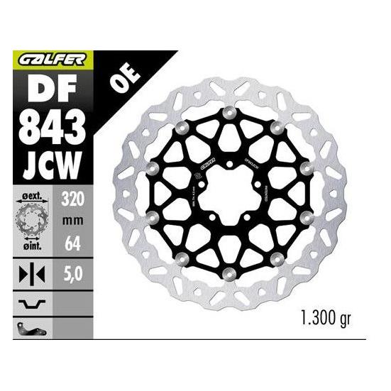 Galfer Bike Bremsscheibe Galfer Float Floatech Schw.R90r (320 mm) (DF843JCW)