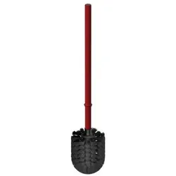 HEWI Serie 477 WC Bürste 4772001033 Stiel rubinrot, Bürste schwarz, Ø 8,1 cm