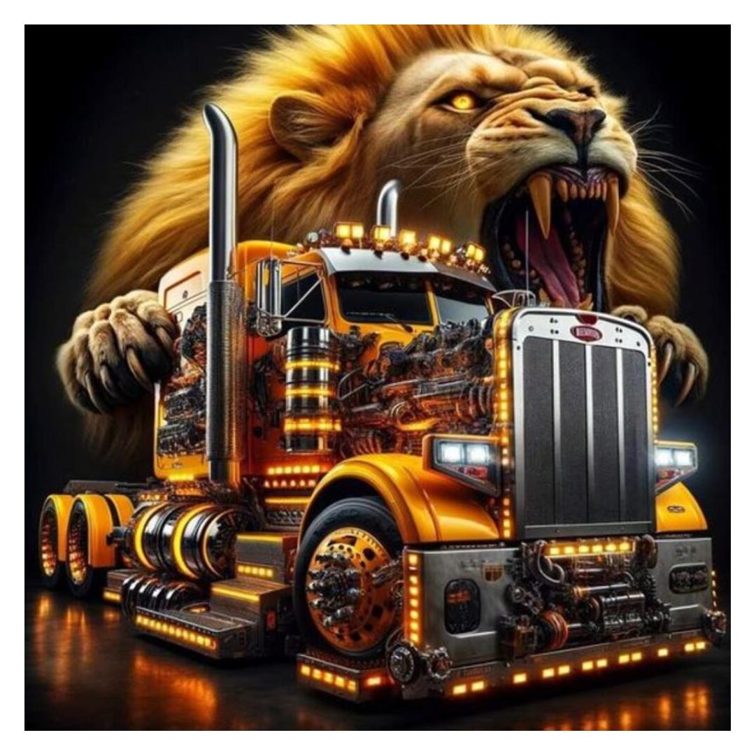 Norimpex Diamantov Kleiner Ofenwagen mit Löwe 30x40cm (2001744)