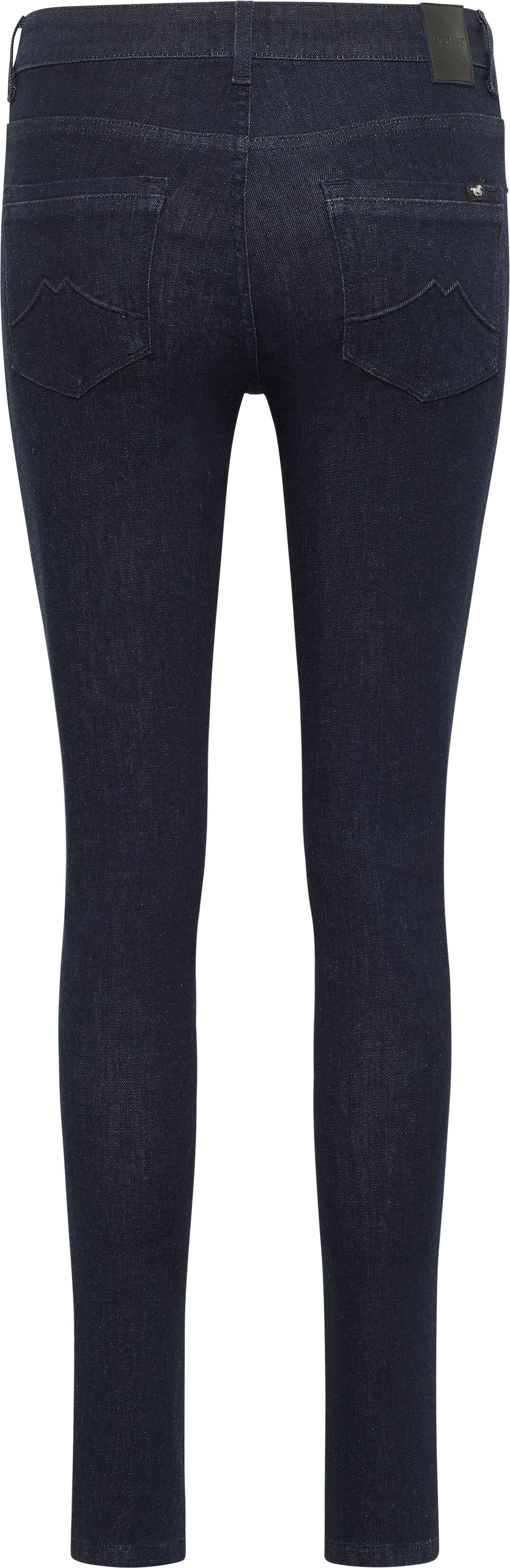 Skinny-fit-Jeans MUSTANG "Style Shelby Skinny", Damen, Gr. 27, Normalgrößen, blau (dunkelblau, 5000942), Jeans, 82% Baumwolle, 16% Polyester, 2% Elasthan, meliert, skinny fit, Jeans