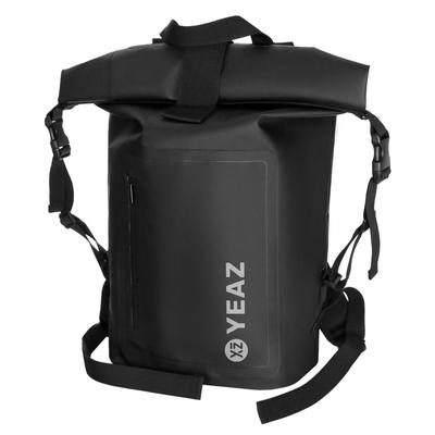 Rucksack YEAZ "Wasserfester Rucksack weißes Logo STOCKHOLM", Gr. 32, schwarz, Obermaterial: 100% PVC PVC., Taschen Rucksack