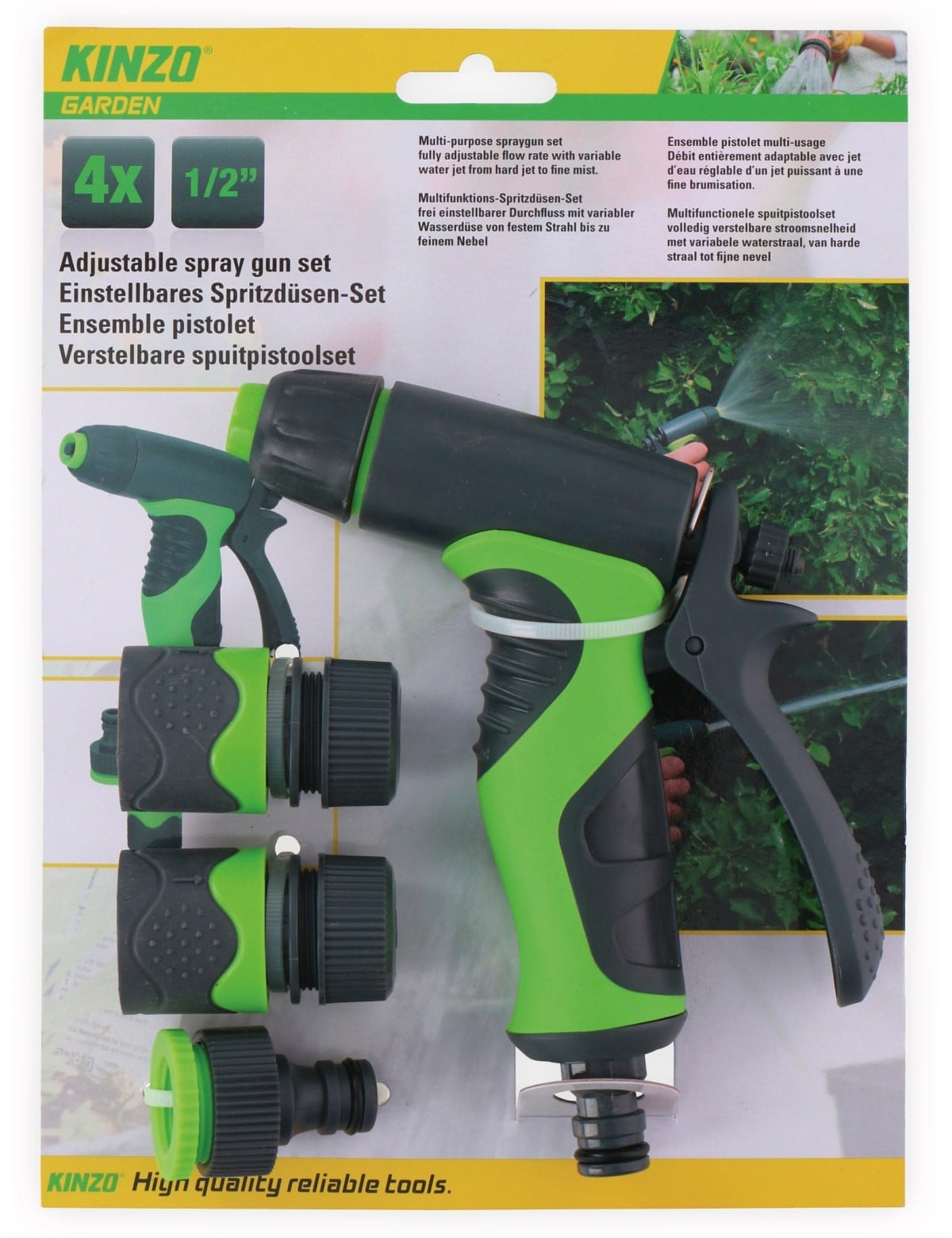 KINZO Tuinsprinkler-set, 4-delig