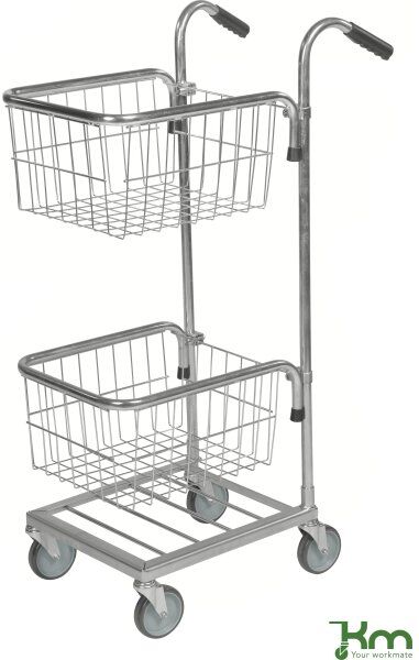 Kongamek Butiksvogn 2 Trådkurve, 660x385x1090