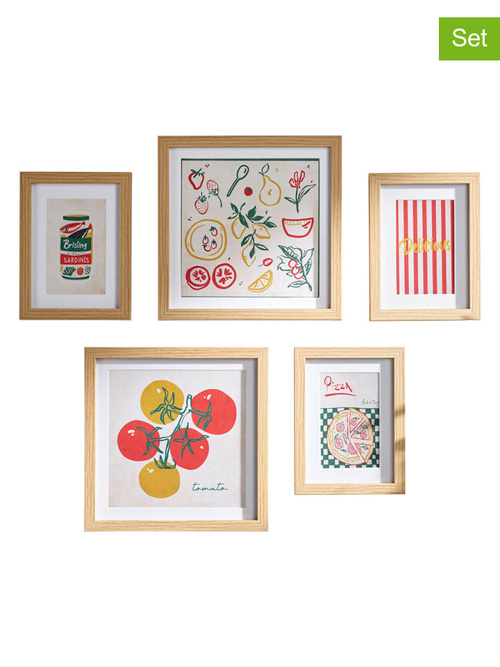 heine home 5er-Set: Gerahmte Kunstdrucke - onesize