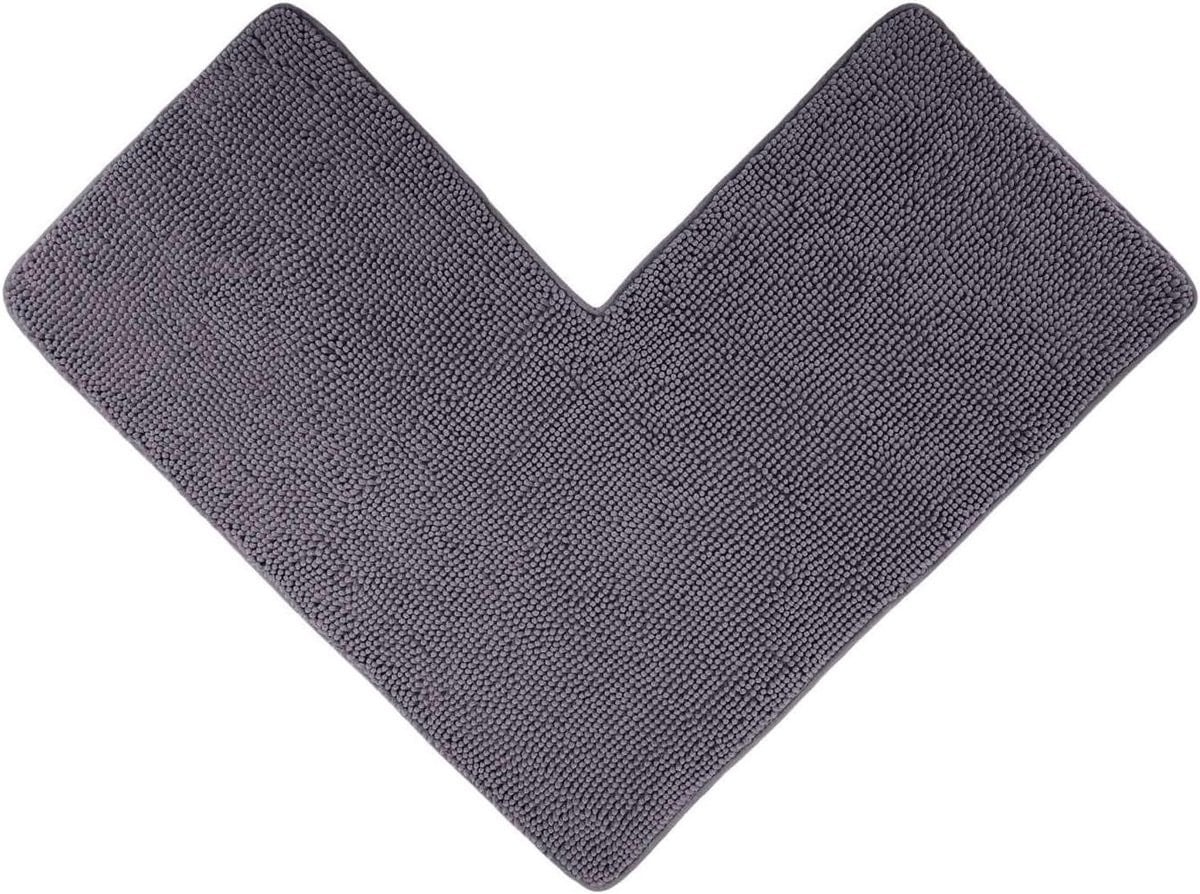 Antislip Badmat Grijs - Wasbaar Badkamer Tapijt - 50 x 100 cm