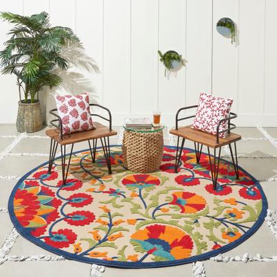 Nourison Aloha Modern Multicolor Floral Botanical Area Rug