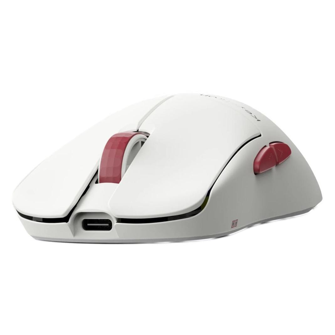 Keychron G4 Wireless Gaming-Maus - Weiss - PixArt 3950 Sensor - 8000-Hz-Abfragerate (Kabellos) (G4-B1)