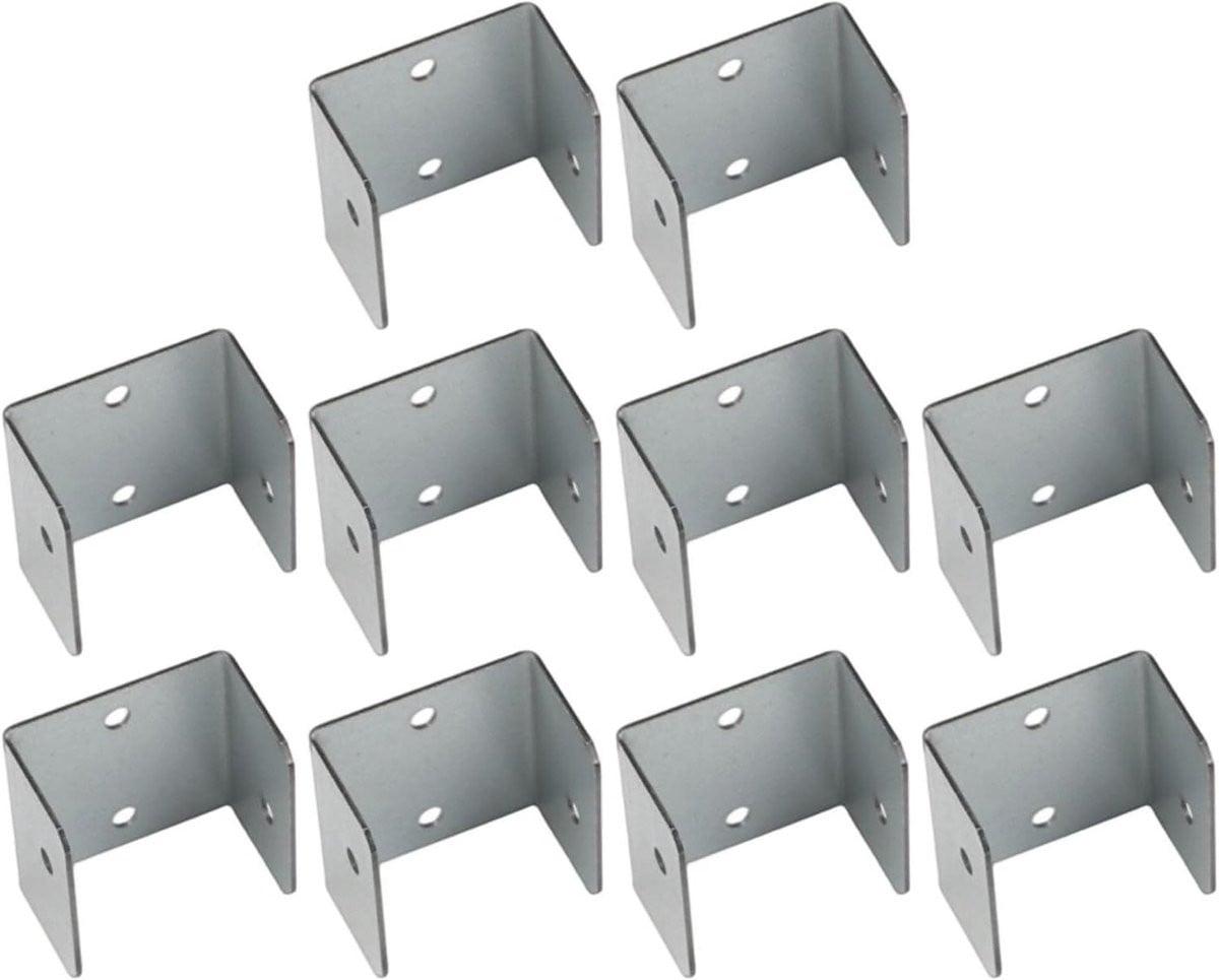 10 stuks Omheiningspaneelklemmen - Zilverkleurige hekwerk clips - Roestbestendig gegalvaniseerd