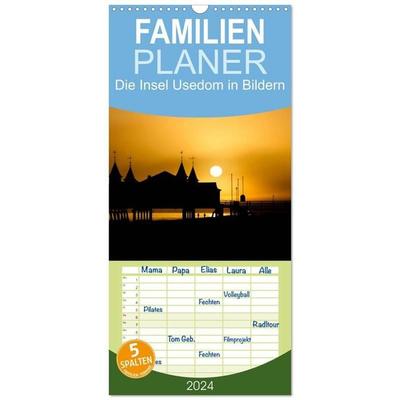 Familienplaner 2027 - Die Insel Usedom in Bildern mit 5 Spalten (Wandkalender, 21 x 45 cm) CALVENDO