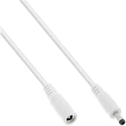 INLINE Verlängerungskabel, DC Stecker 4,0x1,7mm, weiß, 1m