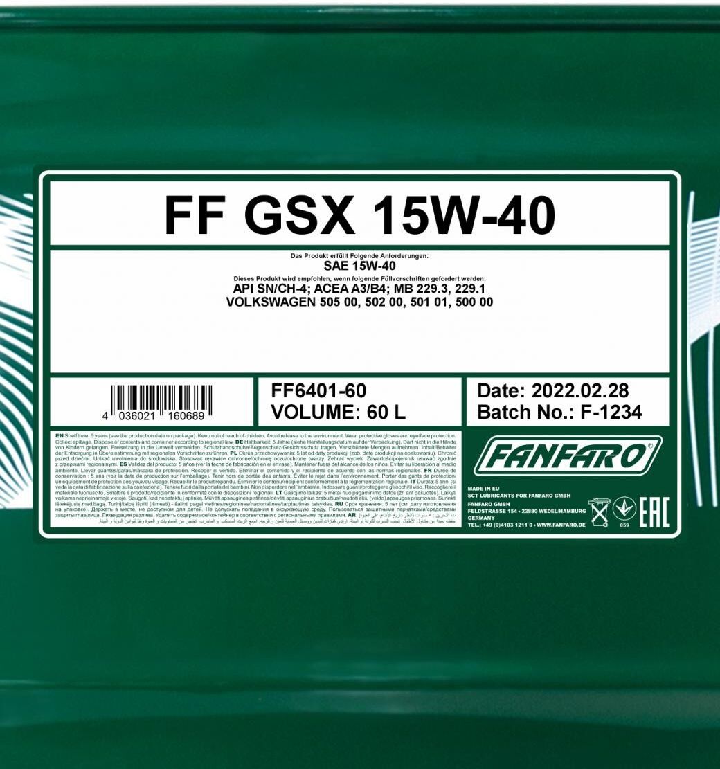 FANFARO FF6401-60 Motoröl