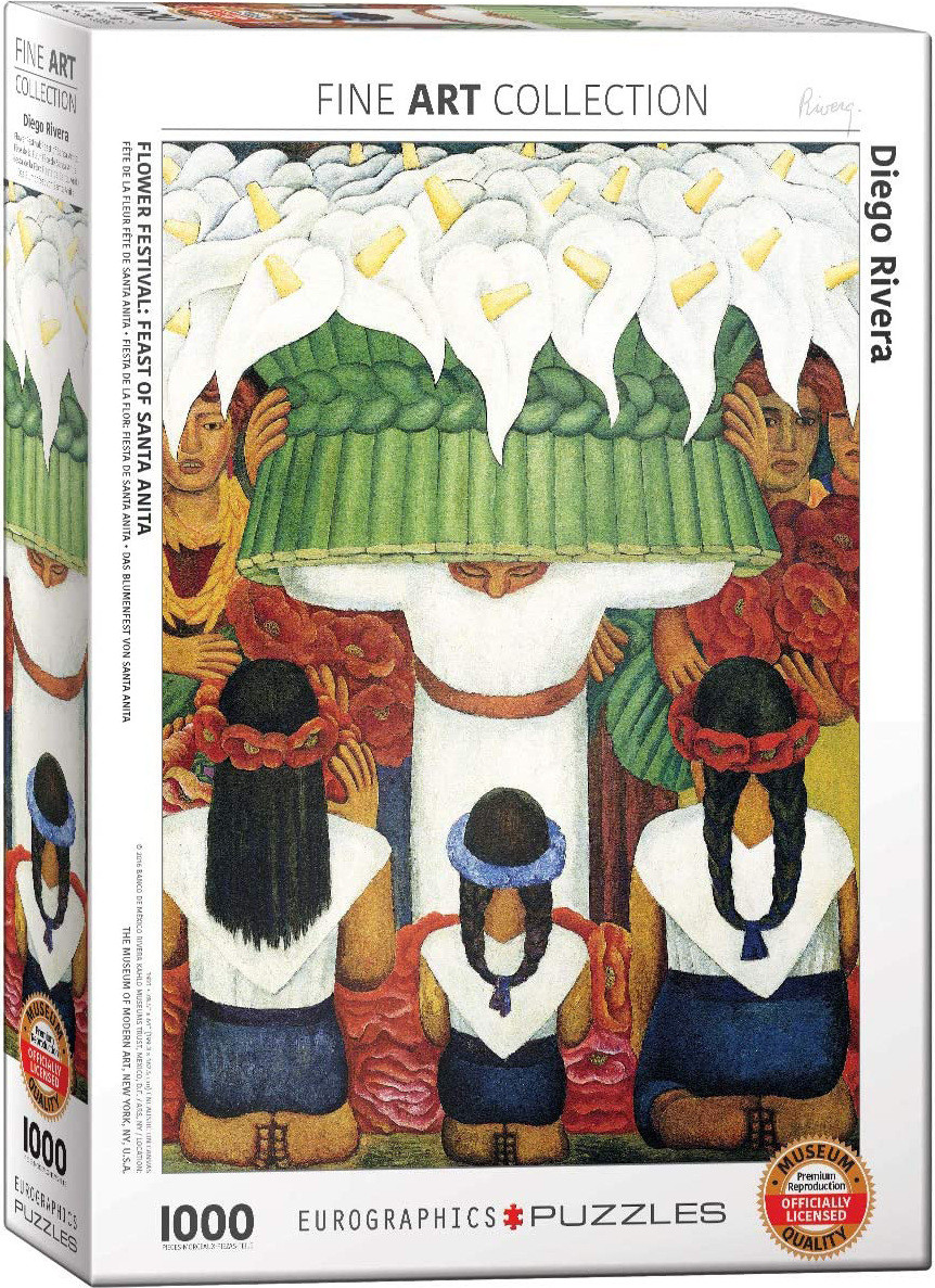 Blumen Fest: Mexicaanse volkskunst van Diego Rivera Puzzel - 1000 stukjes