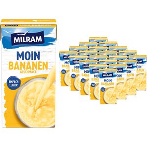Milram Milchdrink Moin Banane, im Trinkpäckchen, 0,1% Fettgehalt, 20x 500 ml
