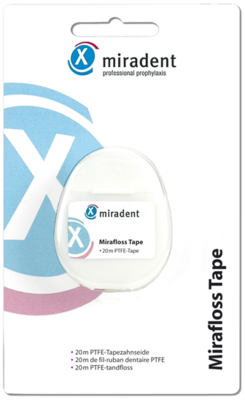 Hager Pharma GmbH MIRADENT Zahnseide Mirafloss Tape teflonbeschicht. 20 m 02172461