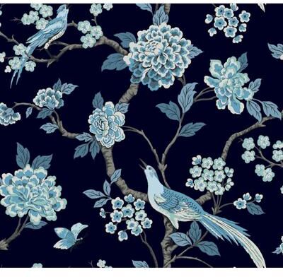 Inspired by Color Fanciful Navy Wallpaper