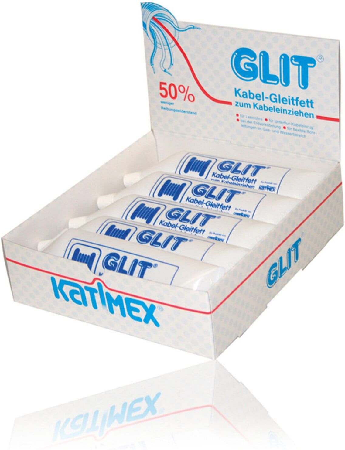 Katimex Kabelgleitmittel Glit®im Display Karton, 10 Tuben à 200 ml (101371)