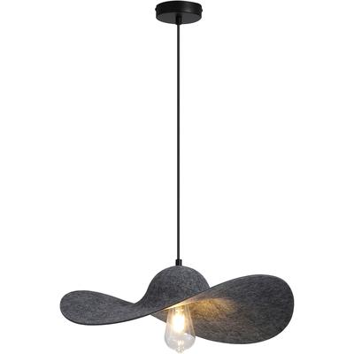 SEARCHLIGHT Pendelleuchte "Ripple 1Lt Leuchte, schwarzes Metall", grau (schwarz), H: 15cm, 1 Stk., Leuchten, Pendelleuchte