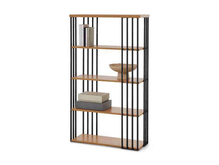 Tchibo - Standregal mit Metallstreben - 76x26,1x130,5cm - schwarz -