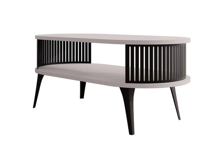 Mirjan24 Couchtisch Roenni Oval, Kaschmir, Metall, Oval,Oval, 50x44x100 cm, Wohnzimmer, Wohnzimmertische, Couchtische