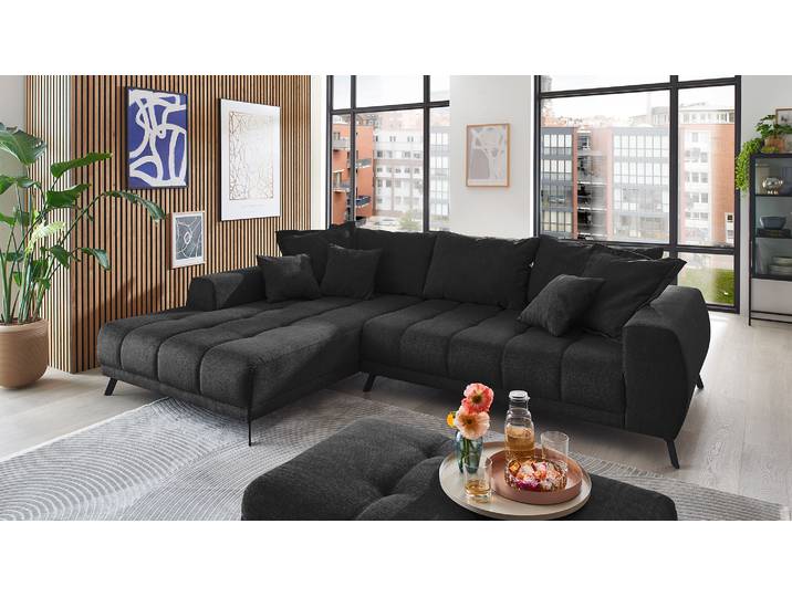 Stoff Ecksofa Couch Abby in L-Form