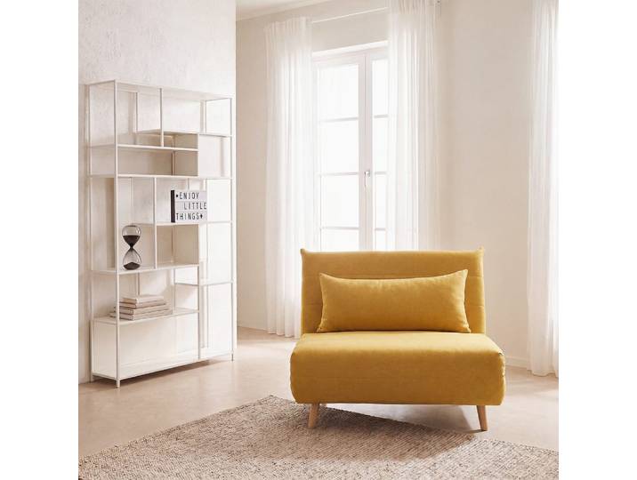 Senfgelbes 1-Sitzer-Klick-Klack-Sofa